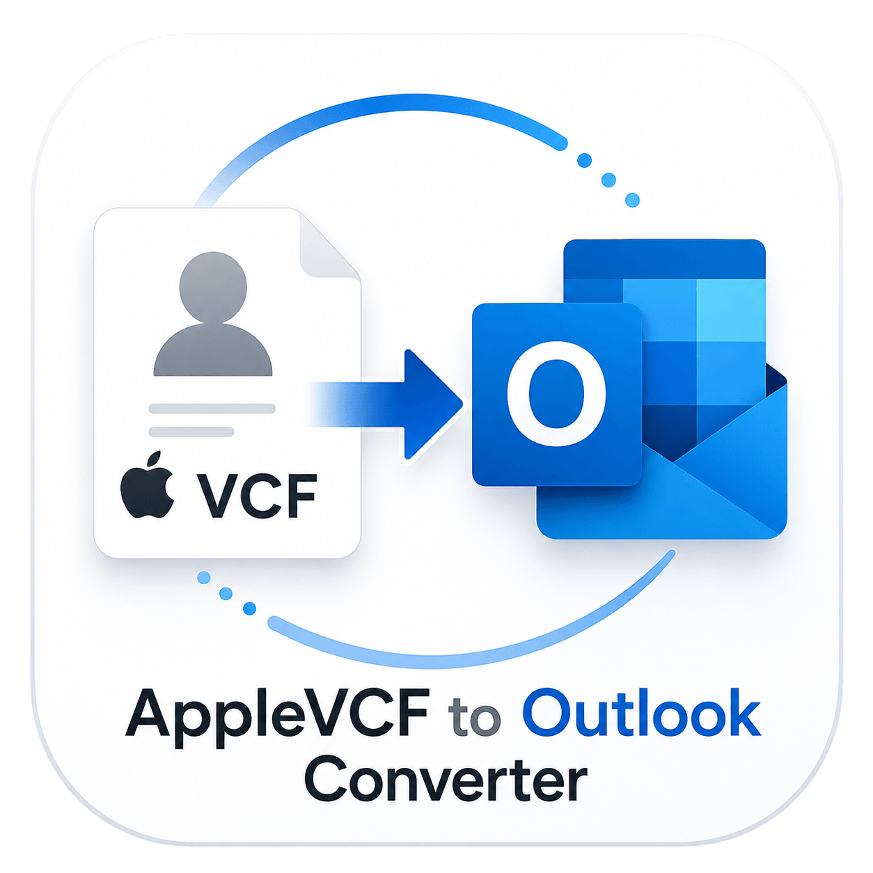 AppleVCF to Outlook CSV Agent Symbol mit vCard und Outlook