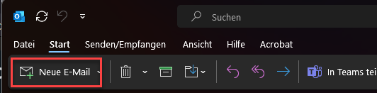 neue email